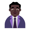 Man Office Worker Flat Dark Element from Fluent Emoji Flat Set