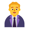 Man Office Worker Flat Default Element from Fluent Emoji Flat Set