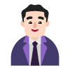 Man Office Worker Flat Light Element from Fluent Emoji Flat Set