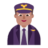 Man Pilot Flat Medium Emoji from Fluent Emoji Flat Set | Free Download as SVG Vector and Transparent PNG | Streamline emojis