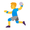 Man Playing Handball Flat Default Element from Fluent Emoji Flat Set