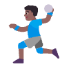 Man Playing Handball Flat Medium Dark Element from Fluent Emoji Flat Set