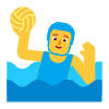Man Playing Water Polo Flat Default Element from Fluent Emoji Flat Set