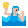 Man Playing Water Polo Flat Medium Light Element from Fluent Emoji Flat Set