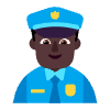 Man Police Officer Flat Dark Emoji from Fluent Emoji Flat Set | Free Download as SVG Vector and Transparent PNG | Streamline emojis