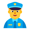 Man Police Officer Flat Default Element from Fluent Emoji Flat Set