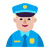 Man Police Officer Flat Medium Light Element from Fluent Emoji Flat Set
