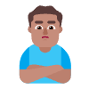 Man Pouting Flat Medium Element from Fluent Emoji Flat Set