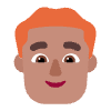 Man Red Hair Flat Medium Element from Fluent Emoji Flat Set