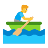 Man Rowing Boat Flat Default Element from Fluent Emoji Flat Set