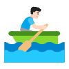Man Rowing Boat Flat Light Element from Fluent Emoji Flat Set