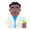 Man Scientist Flat Medium Dark Element from Fluent Emoji Flat Set