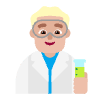 Man Scientist Flat Medium Light Element from Fluent Emoji Flat Set