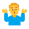 Man Shrugging Flat Default Element from Fluent Emoji Flat Set