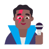 Man Singer Flat Medium Dark Element from Fluent Emoji Flat Set