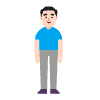 Man Standing Flat Light Element from Fluent Emoji Flat Set