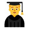 Man Student Flat Default Emoji from Fluent Emoji Flat Set | Free Download as SVG Vector and Transparent PNG | Streamline emojis