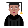 Man Student Flat Medium Emoji from Fluent Emoji Flat Set | Free Download as SVG Vector and Transparent PNG | Streamline emojis