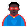 Man Superhero Flat Dark Element from Fluent Emoji Flat Set