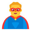 Man Superhero Flat Default Element from Fluent Emoji Flat Set