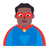 Man Superhero Flat Medium Dark Element from Fluent Emoji Flat Set