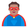 Man Superhero Flat Medium Element from Fluent Emoji Flat Set
