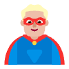Man Superhero Flat Medium Light Element from Fluent Emoji Flat Set