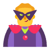 Man Supervillain Flat Default Element from Fluent Emoji Flat Set