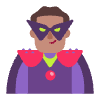 Man Supervillain Flat Medium Element from Fluent Emoji Flat Set