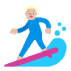 Man Surfing Flat Medium Light Element from Fluent Emoji Flat Set