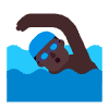 Man Swimming Flat Dark Element from Fluent Emoji Flat Set