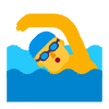 Man Swimming Flat Default Element from Fluent Emoji Flat Set