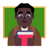 Man Teacher Flat Dark Element from Fluent Emoji Flat Set