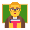 Man Teacher Flat Default Element from Fluent Emoji Flat Set
