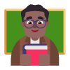 Man Teacher Flat Medium Dark Element from Fluent Emoji Flat Set