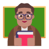 Man Teacher Flat Medium Element from Fluent Emoji Flat Set