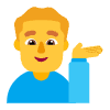 Man Tipping Hand Flat Default Element from Fluent Emoji Flat Set