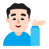 Man Tipping Hand Flat Light Element from Fluent Emoji Flat Set