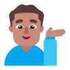 Man Tipping Hand Flat Medium Element from Fluent Emoji Flat Set