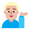 Man Tipping Hand Flat Medium Light Element from Fluent Emoji Flat Set