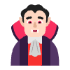 Man Vampire Flat Light Emoji from Fluent Emoji Flat Set | Free Download as SVG Vector and Transparent PNG | Streamline emojis