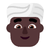Man Wearing Turban Flat Dark Element from Fluent Emoji Flat Set