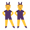 Man With Bunny Ears Flat Emoji from Fluent Emoji Flat Set | Free Download as SVG Vector and Transparent PNG | Streamline emojis