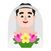 Man With Veil Flat Light Emoji from Fluent Emoji Flat Set | Free Download as SVG Vector and Transparent PNG | Streamline emojis