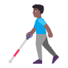 Man With White Cane Flat Medium Dark Element from Fluent Emoji Flat Set