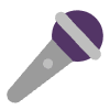 Microphone Flat Element from Fluent Emoji Flat Set