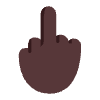 Middle Finger Flat Dark Element from Fluent Emoji Flat Set