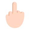 Middle Finger Flat Light Element from Fluent Emoji Flat Set