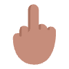 Middle Finger Flat Medium Element from Fluent Emoji Flat Set