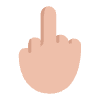 Middle Finger Flat Medium Light Element from Fluent Emoji Flat Set